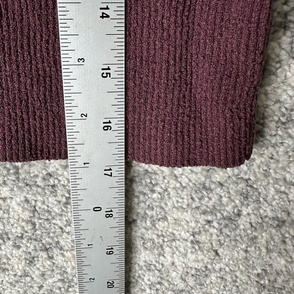 & Other Stories Tank Top Womens Medium Burgundy Ribbed Knit Silk Blend Crop - Picture 4 of 7